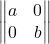 \[ \begin{Vmatrix} a&0\\ 0&b \end{Vmatrix} \]
